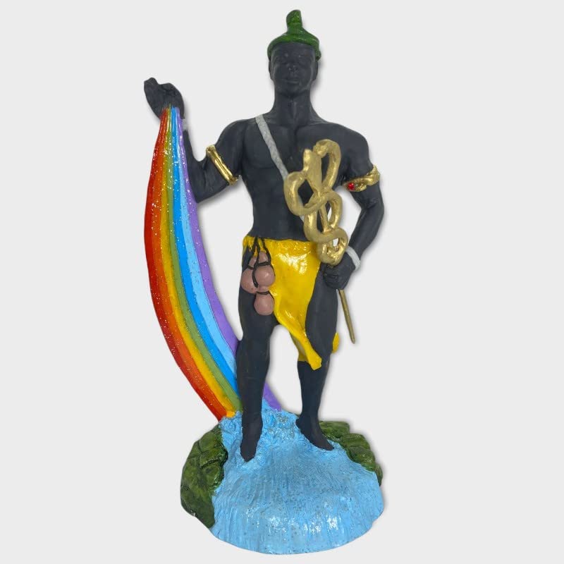 Meta Atacado, Orixás Umbanda Candomblé em Resina Grande - Escolha a Cor Cor:Oxumaré 25 cm