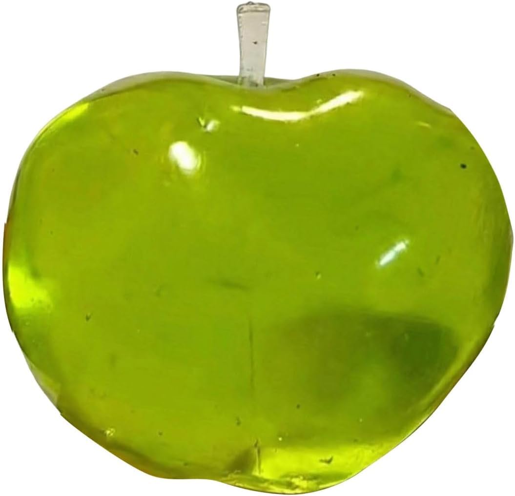 Apple Squishy Fidget Toy, Realistic Fruit Design Stress Ball, Soft TPR Sensory Fidget Toys for Anxiety Relief, Desk Squeeze Toy for Kids Adults Office Travel(Green Apple) — image 1