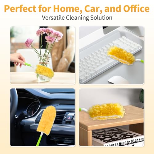 Image of 50 Pack Short Handle Duster Refills, Compatible with S.wiffer Duster Kit, 360 Multi-Surface Disposable Dust Pads, Ideal for Home Cleaning - Effortlessly Dust Furniture