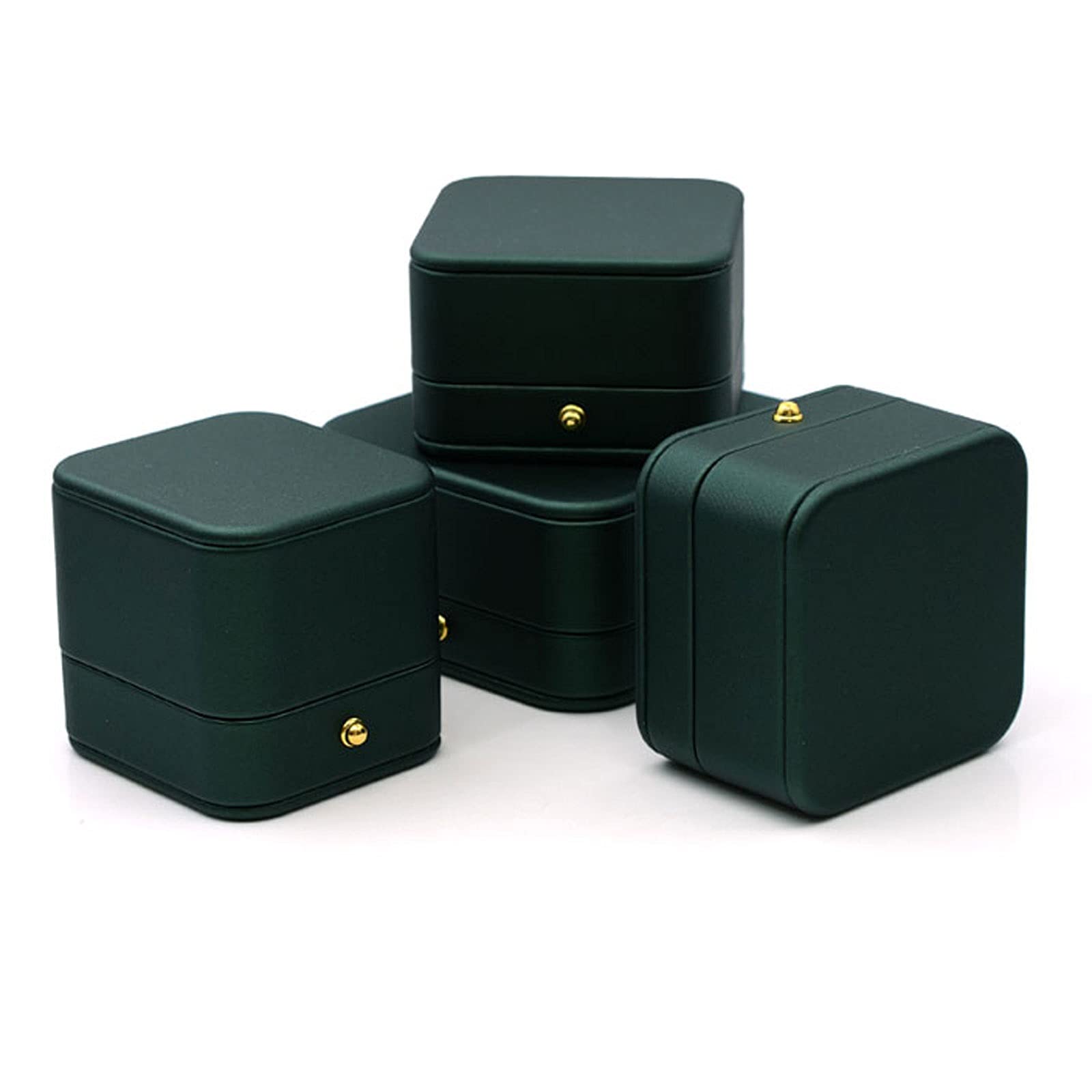 Scatola di Gioielli Contenitore Di Gioielli PU Box Anello In Pelle, Gioielli In Velluto Per Proposta Di Fidanzamento, Matrimonio Regalo-gioielli Custodia Custodia Anello Anello Orecchini Gioielli Punt