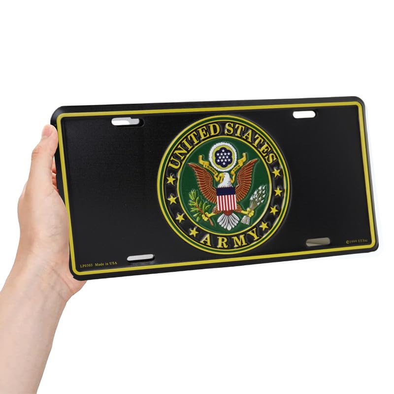 Amazon.com: License Plate with United States Army Logo | Standard
