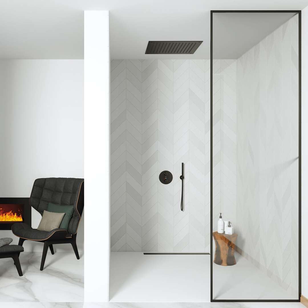 Ducha mural Steinberg Relax Rain, montaje empotrado en el techo, Easy-Clean, 550x550mm, 39065, Color: Matt Black