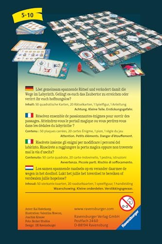 Ravensburger 20543 Escape The Labyrinthe Jeu de Voyage pour 1 à 4 Joueurs à partir de Format Compact Jeu de Voyage - vue 3
