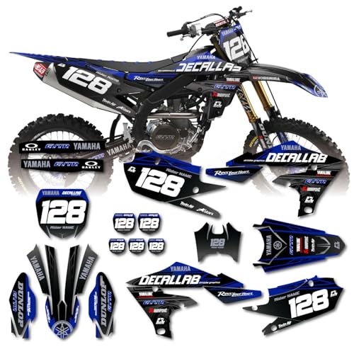 Decallab Customizable Personalized Motocross Full Graphics Kit, Complete Professional Dirt