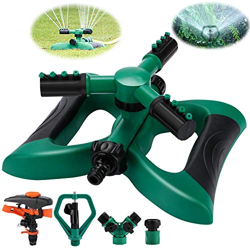 Philonext Garden Sprinkler,Lawn Watering Sprinkler,Automatic 360 Rotating Lawn Sprinkler with a Large Area