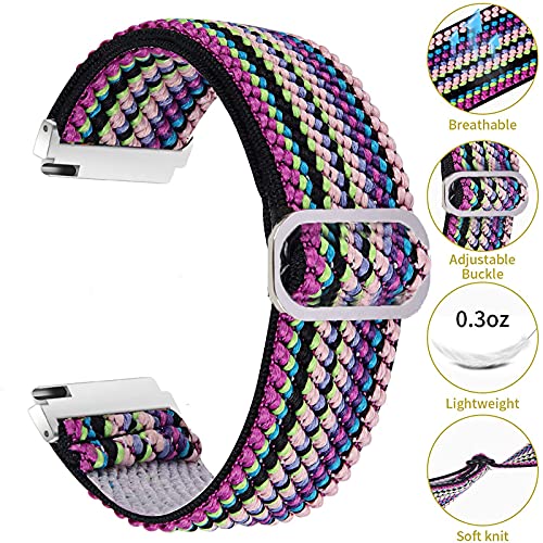 Lamshaw Compatible for Popglory 1.85'' P66 Smart Watch Band, Stretch Elastics Adjustable Strap Compatible for MorePro H56 Smart Watch/Kimnix T99 Pro Watch/LESHIDO CS08 1.85