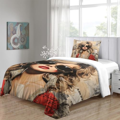 Housses de couettes microfibre 3D qualité supérieure style affiche - 5