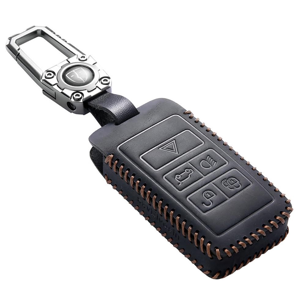 Genuine Leather Key fob Cover Compatible with Range Rover Jaguar Evoque Discovery Land Rover accessories