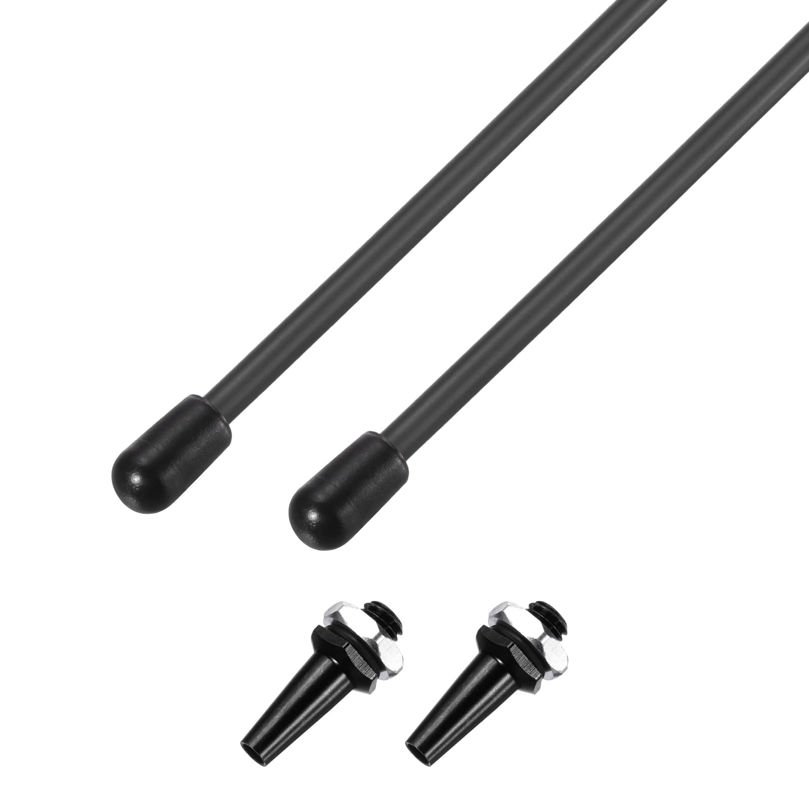 sourcing map 160mm Plastic Protection Antenna Tube, RC Antenna Tube with Mount and Cap for RC Car Boat Drone Receiver(Black, 2 Pcs)