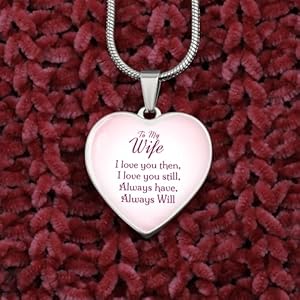 Necklace For My Wife, To My Wife Heart Pendant Necklace, Heart, To My Wife Necklace Gift, Birthday Gift For Wife, To My…