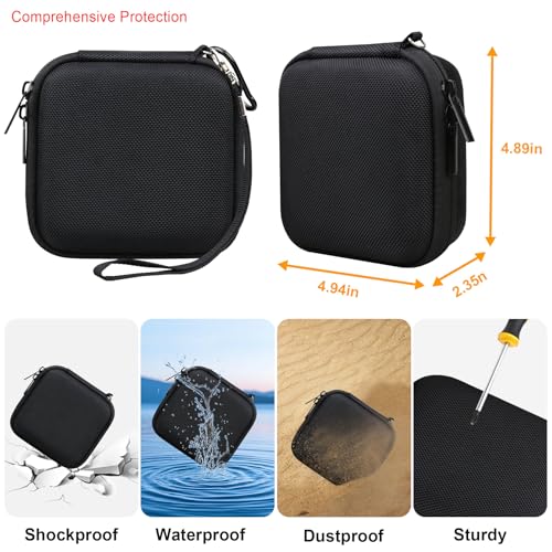 Image of Elonbo Carrying Case for NETGEAR Nighthawk M6 / M6 Pro / M7 Pro / M5 5G Mobile Hotspot Router, Portable Wireless WiFi Travel Hotspot Router Storage Holder, Extra Mesh Pocket Fits Cable, Black