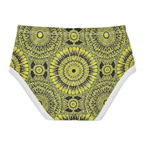 Cotton Toddler Girls Underwear Bright Circle Black Gold Textures Little Girl Panties Stylish Briefs Underpants 2t2