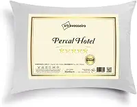 Travesseiro Infantil Percal Hotel 30x45cm, Toque Macio de Luxo, 100% Fibra de Poliéster Siliconada, Antialérgico, Lavável, Branco