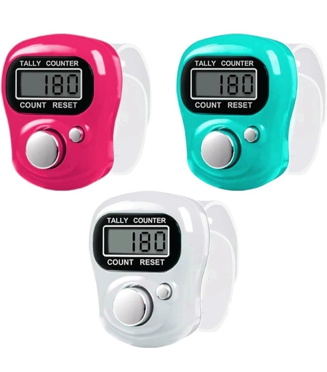 3 Pc Mini Digital Hand Tally Counter Finger Ring –Japa Counter for Mantra Jaap, Chanting, Tasbeeh, Head Counting & Cricket Umpire Use | LED Display, Auto Count, Adjustable Strap-image-10
