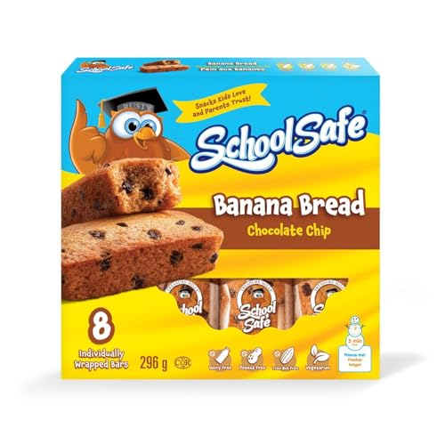 School Safe Chocolate Chip Banana Bread Bars, 8ct., 296g/10.4 oz
