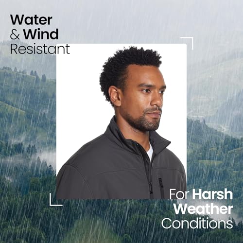 Image of Weatherproof Men's Softshell Jacket - Wind & Water Resistant - Breathable, Lightweight Outdoor Coat