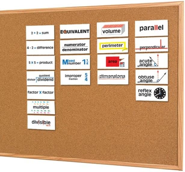 Miniatura 4 de Really Good Stuff Muro de palabras de vocabulario matemático - 45 tarjetas
