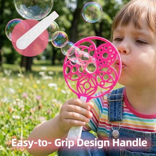 novelinks Bubble Wand Sets with 6 Bag 12ml Concentrate Bubble Refill Solution, Colorful Bottle of Bubble Solution, Novelty Summer Toy for Toddlers, Birthday Party Favor Toy (18 Pack) - image 5