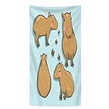 Syhi Mdse Strandtuch Wasserschwein Strandhandtuch Groß, Mikrofaser Strandtuch Sandfrei Schnelltrocknend, Badetücher Strandtücher als Badehandtuch Saunatuch Sporthandtuch 90x180 cm