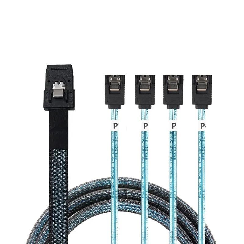Cable S*A*S SATA SFF-8087 a 4 SATA 12Gbps 50cm