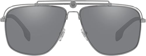 Miniatura 3 de Versace Man Sunglasses Gunmetal Frame, Light Grey Mirror Black Lenses, 61MM