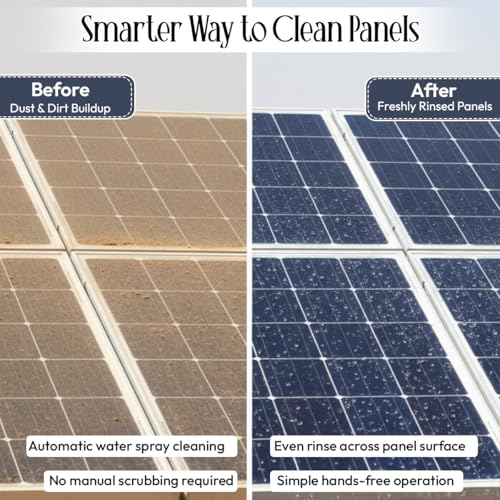 Image of Solar Panel Cleaning Kit with Sprinkler System | 30-Piece Set | 1 /2 Inch PVC Water Spray Nozzles, Tee Connectors & L-Type Clamps | Automatic Solar Panel Washing System