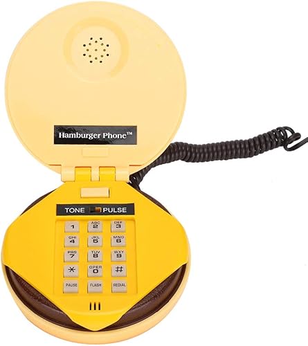 Miniatura 8 de Teléfono fijo, teléfono de extensión con cable, teléfono de hamburguesa emulacional, teléfono con cable para decoración de la oficina del hotel del