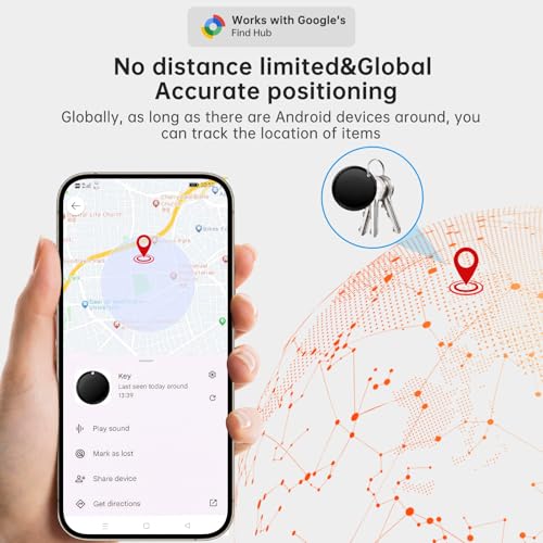Image of Air Tracker Tag for Android(Android Only ) IP65 Waterproof Smart Tag & Item Finder | Ultra-Long Battery | Works with Google Find My Device | Find Keys /Wallet /Car (2026 new Model)