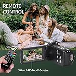 Camcorder Video Camera 4K Ultra 48MP Vlogging Camera for YouTube 18X Digital Zoom Camcorder Recorder 3.0" LCD Touch Screen IR Night Vision with Remote Control, 32GB SD Card, 2 Batteries - Image 5
