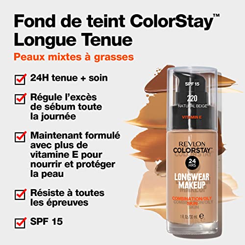 Fond De Teint Hydratant 24h N°250 Frais Colorastay Oily Skin Revlon - vue 4