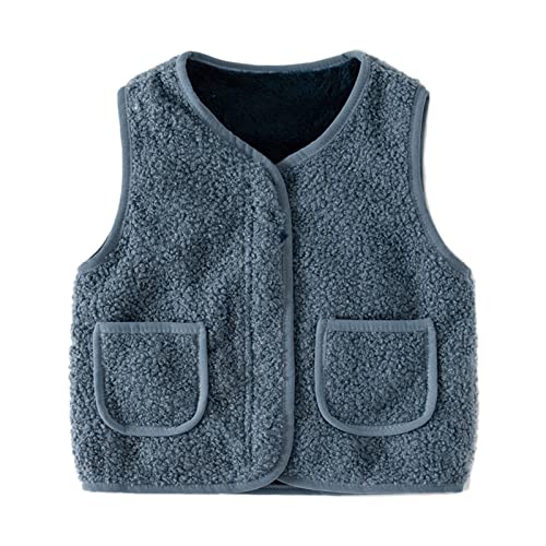 Toddler Children Girls Boys Solid Warm Thick Spring Winter Sleeveless Vest Clothes Coat Zipper For Babys Clothes Long