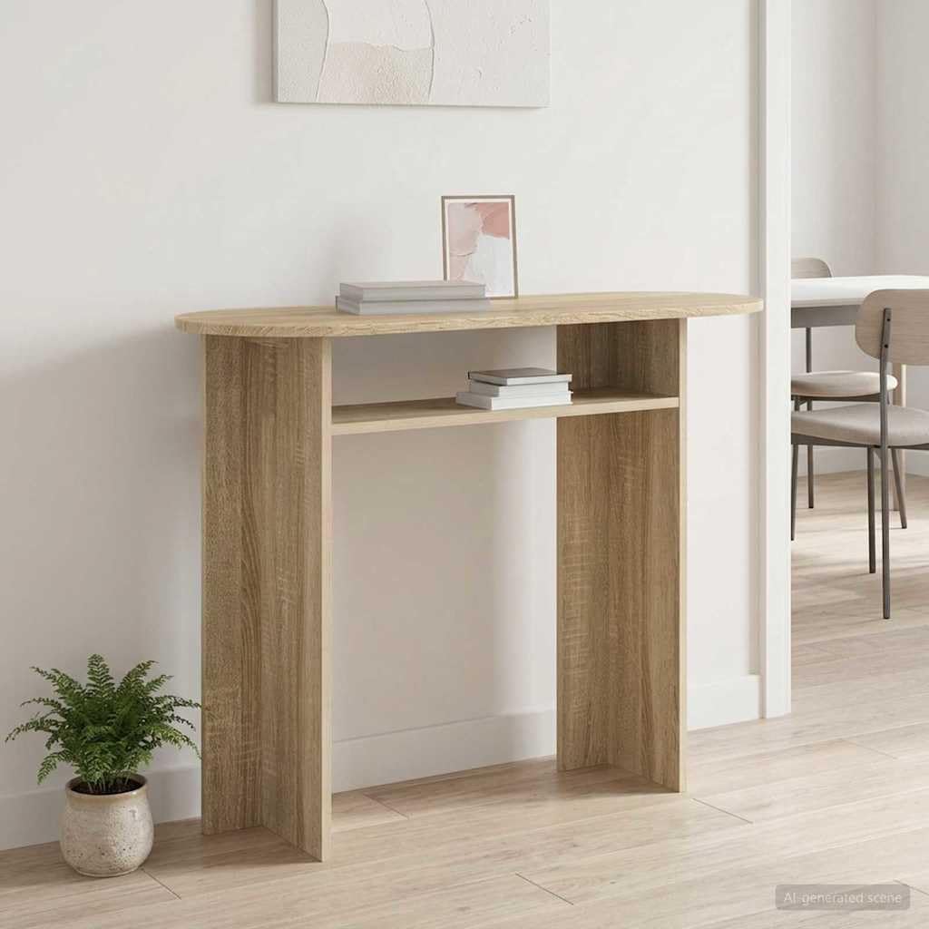 Générique Inżynieria drewniana konsola stołowa 100 x 39,5 x 75 cm | Wąska konstrukcja, łatwa konserwacja, Prosty montaż, Idealny do salonu lub wejścia