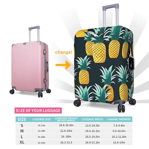 Housse protection bagage valise ananas blanc évite rayures de 45 à 81 cm - 6