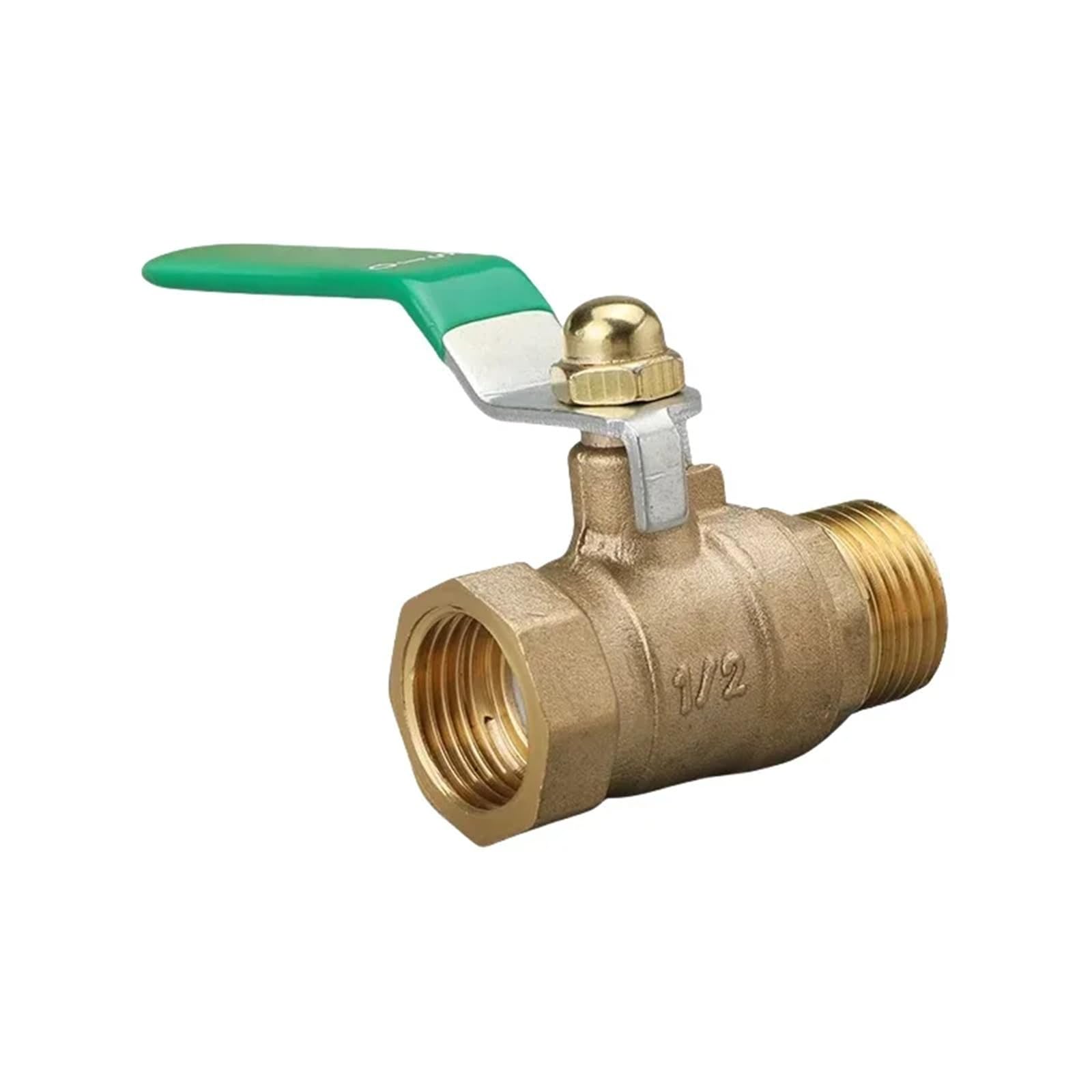 Válvula de bola de latón para compresor de aire y corte de gasóleo de 1/2" BSP macho a hembra
