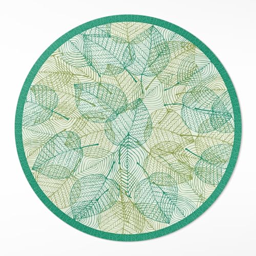 Tapis de Sol Cuisine Rond PVC Résistant Maison Deco ø60 cm - 2