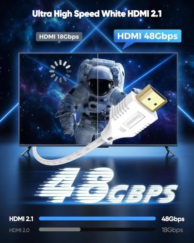 Cable HDMI 2.1 de ultra alta velocidad trenzado con soporte HDCP 2.3 2