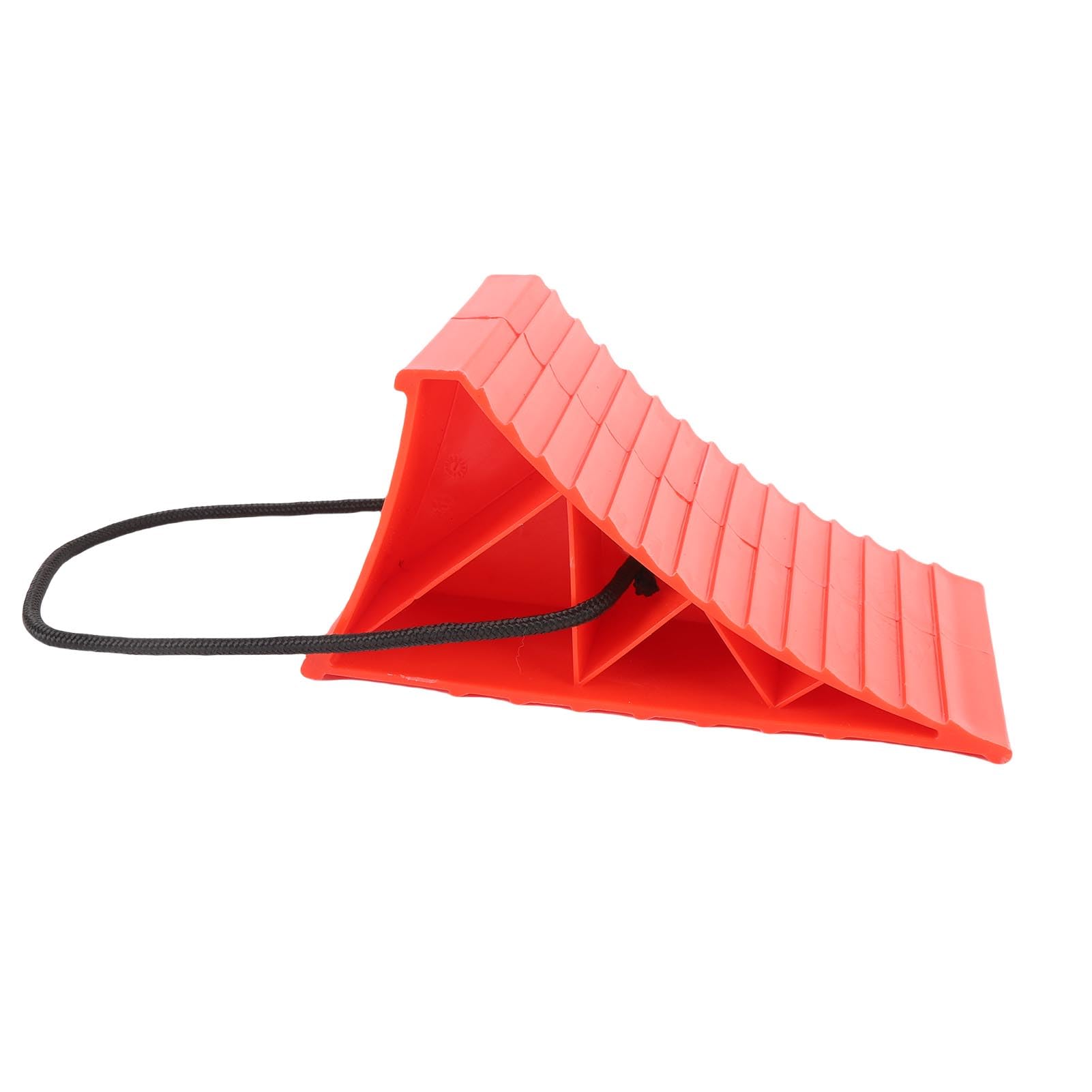 ciciglow Ciężki Klin Pod Koła z liną, Antypoślizgowa Konstrukcja (czerwony) | Trwały twardy plastik, łatwy w użyciu, przenośny do samochodu kempingowego