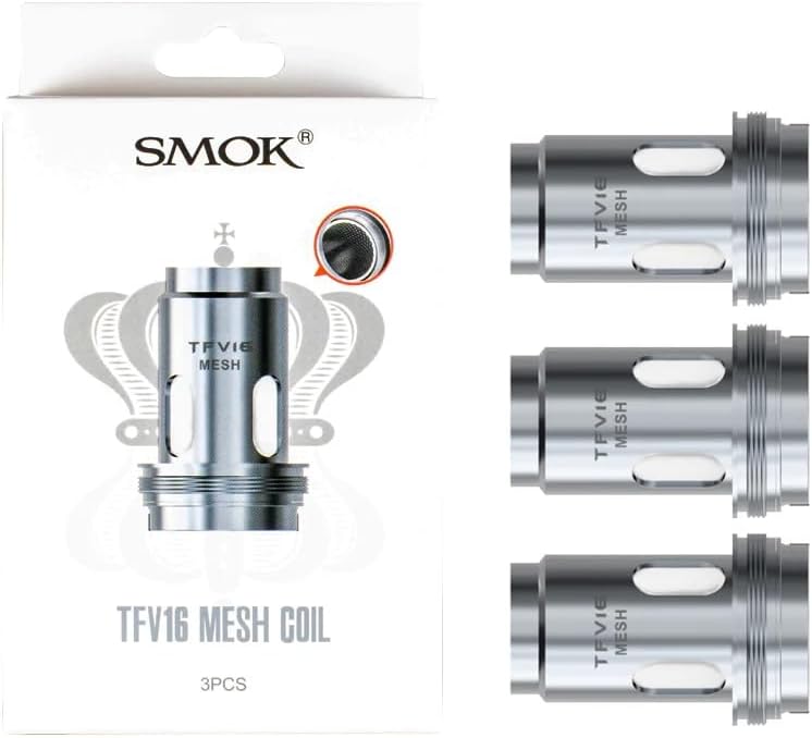 SMOK TFV16 Single Mesh Coils 0.17 OHMS (Pack of 3) Works With TFV16 Tank Mag ...