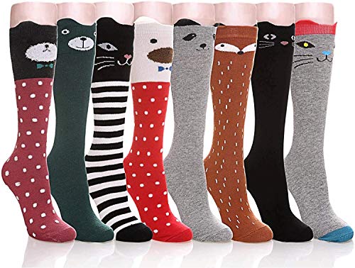 Image of Color City Girls Socks Knee High Stockings Cartoon Animal Warm Cotton Socks