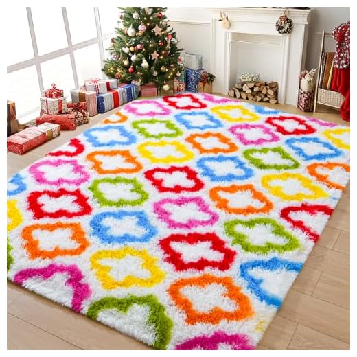 Tepook Fluffy Colorful Rug