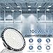 TOPAUBUB 100W High Bay LED Light 10 Pack, 15000LM High Bay LED Shop Lights with 6.56FT Cable US Plug, 11.8in Metal Chain, Driver, 6500K IP65 UFO Commercial Bay Lighting for Warehouse Shop Gym