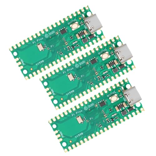 Rasp Pi Pico Entwicklungsboard Binghe 3 Stück Rasp Pi Pico Entwicklungsboard 5V ARMCortex M0 Prozessor Dual-Core 133Mhz 264K Type-C USB 40 Pins Unterstützt C/C++/Python