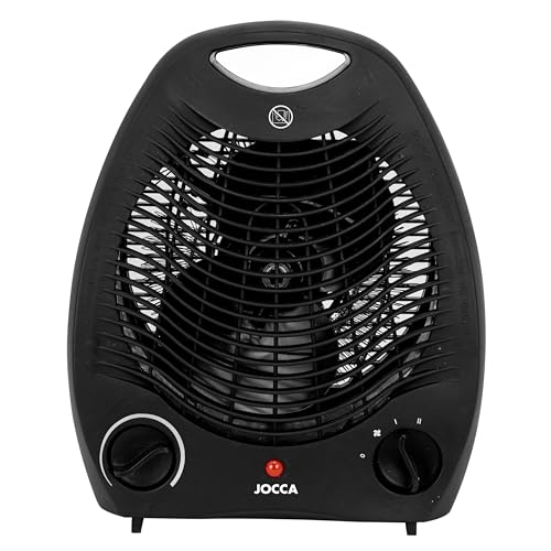 Jocca - Calefactor Eléctrico de aire caliente 2000W | Calefactor Estufas Baño | Función calor y ventilador | 2 velocidades | Asa para facilitar transporte [Clase de eficiencia energética B]