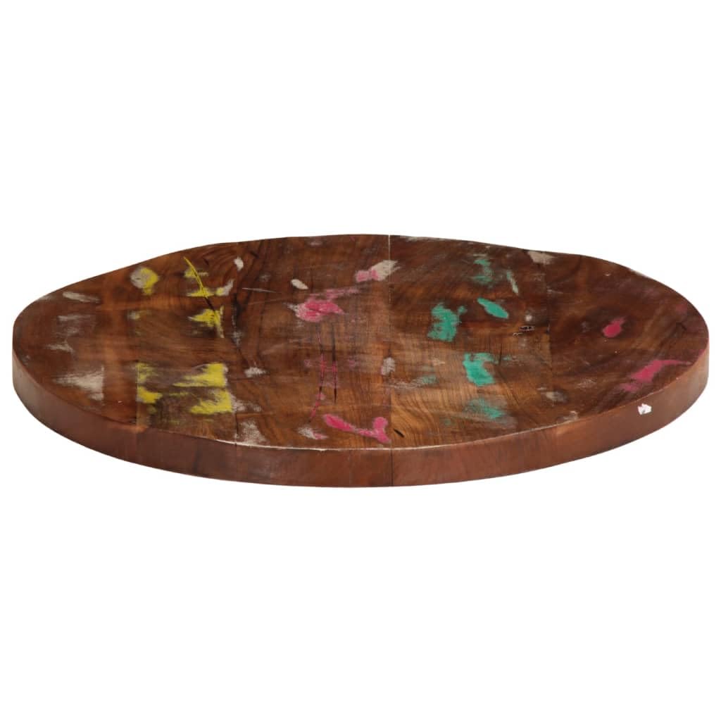 Tablero de Mesa Redondo Madera Maciza reciclada Ø 60x2,5 cm,Mobiliario,Accesorios para mesas,Tableros para mesas,7.68kg-370024