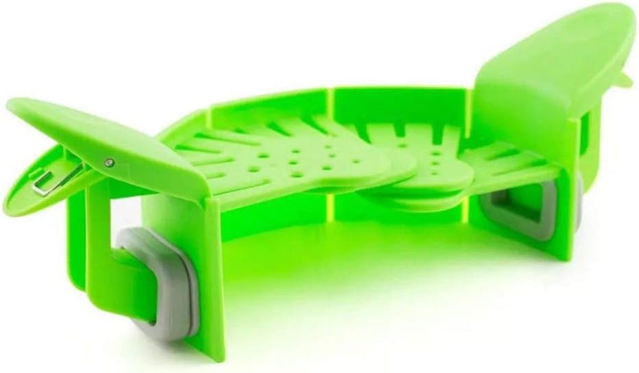 Inicio Silicone Kitchen Strainer Clip Pan Drain Rack Bowl Funnel Rice Pasta Vegetable Washing Colander Draining Excess Liquid Universal