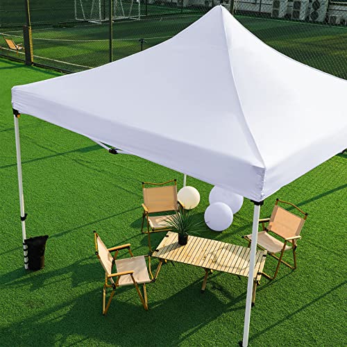Woanger 2 Pack 10 X 10 Canopy Replacement Top Only Pop Up Canopy Replacement Canopy Cover Tent Replacement Top Pop Up Canopy Instant Canopy Tops With 8 Pcs Tent Weight Sand Bags For Outdoor (White) #TOP5