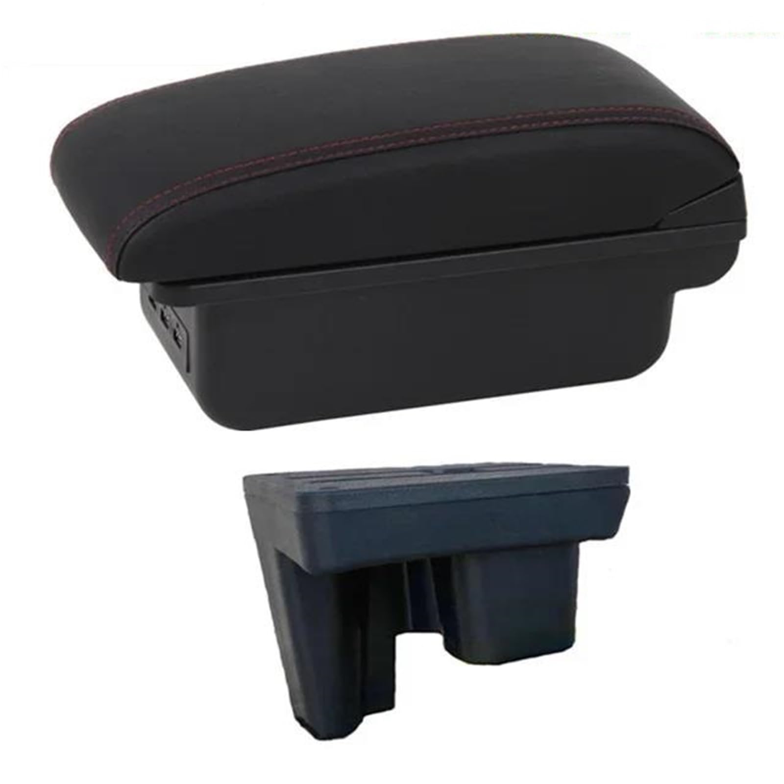 Dtsgcx C1 Red Line Car Center Console Armrest Storage Box Modification Retrofit Leather Interior Accessories For Hilux(C1 Red Line)