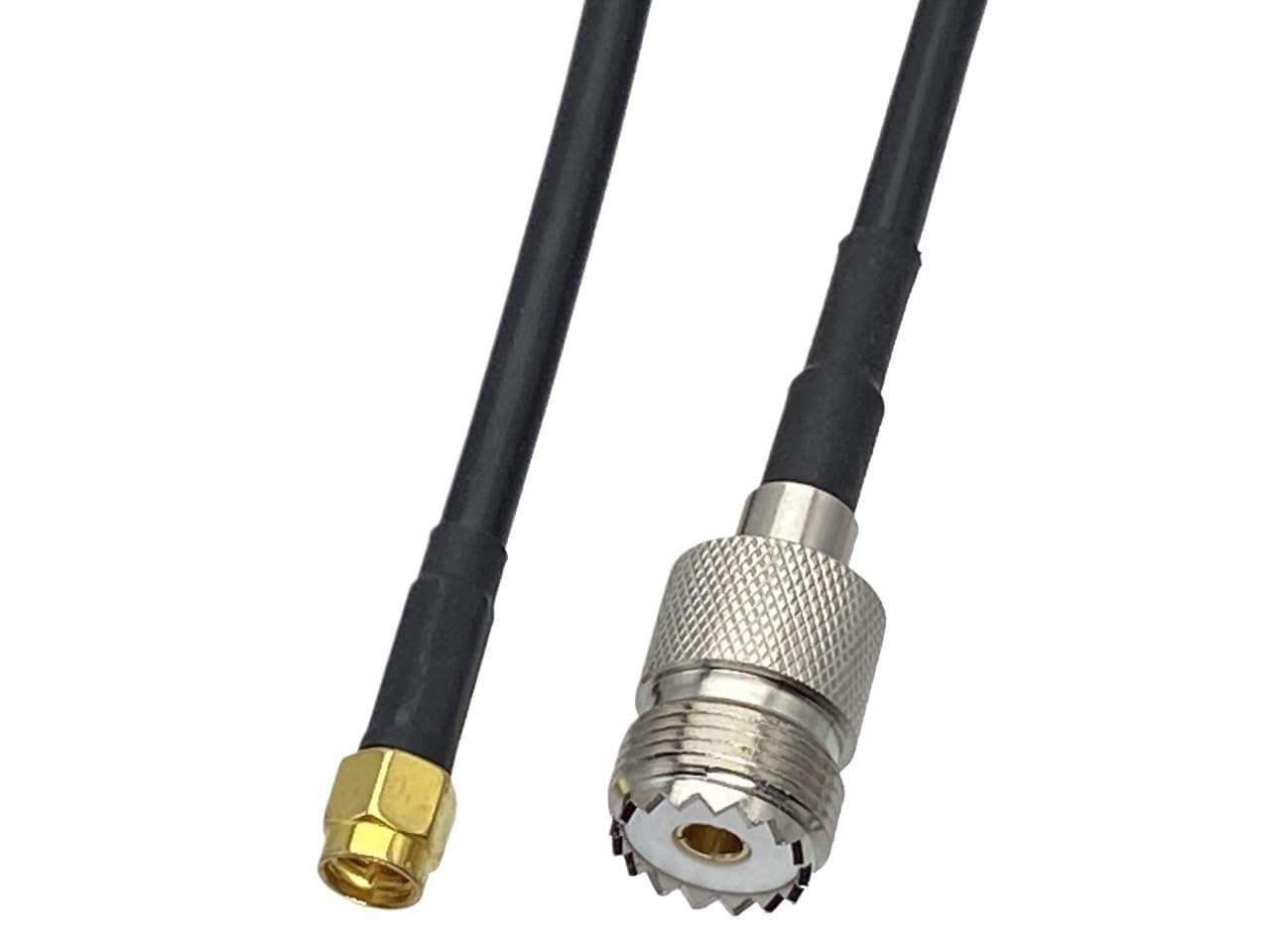 LIHUA 1 szt. RG58 UHF SO239 żeński Ja-ck do SMA wtyczka męska złącze koncentryczne kabel pigtail nowy 6 cali ~ 5 m (4 m)