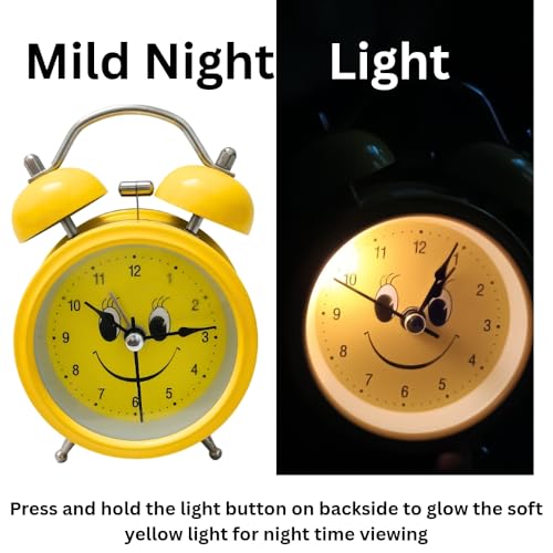 Image of FunzOn Yellow Smiley Table Alarm Clock