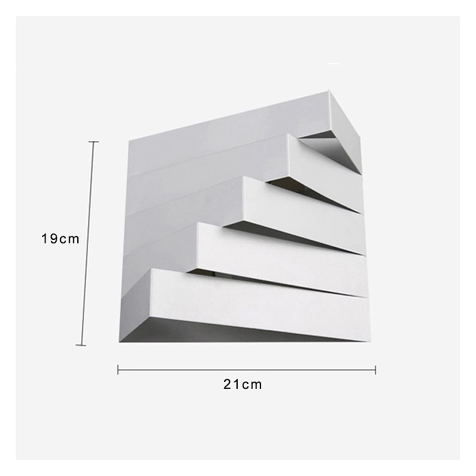 Simple LED Modern Wall Lamp Personality Rotating Space Stair Wall Lamp Showroom Living Room Bedside Bedroom Light Fixtures (Color : 24x27cm Big Size : Cool White) (19x21cm Small Cool White)